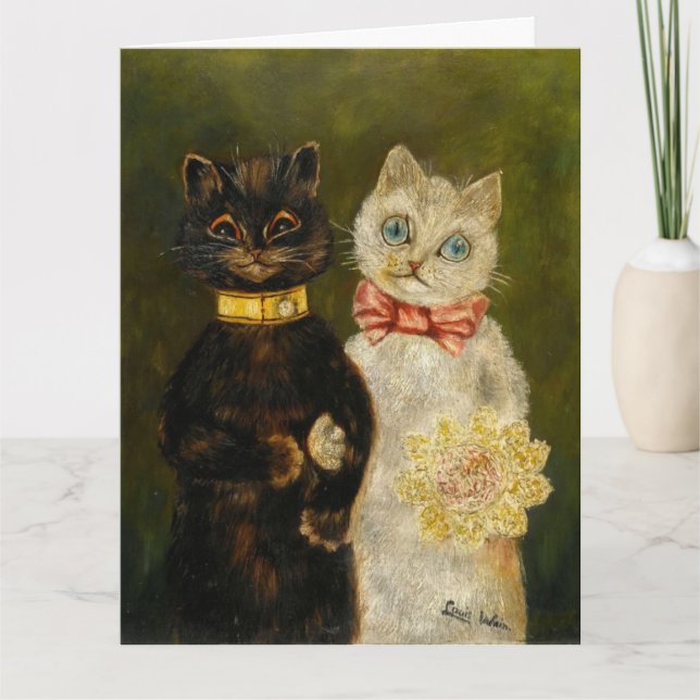 WEDDING CAT CATS LOUIS WAIN OVERSIZED BIG CARDS (Front)
