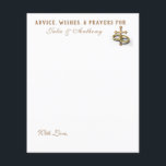 Wedding Catholic Christian Advice Prayers Wishes<br><div class="desc">Share your favourite prayers,  advice,  & wishes with the new Bride and Groom with our lovely wedding stationery with a gold cross and wedding rings.  All text and fonts can be modified.</div>