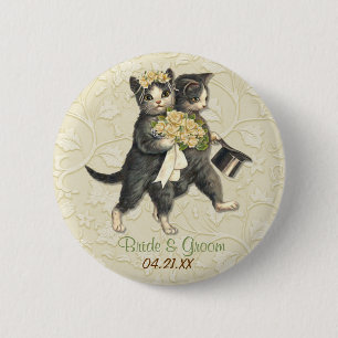 Wedding Cats 6 Cm Round Badge