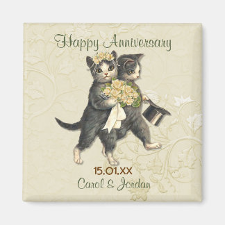 Wedding Cats Anniversary - Customise Magnet