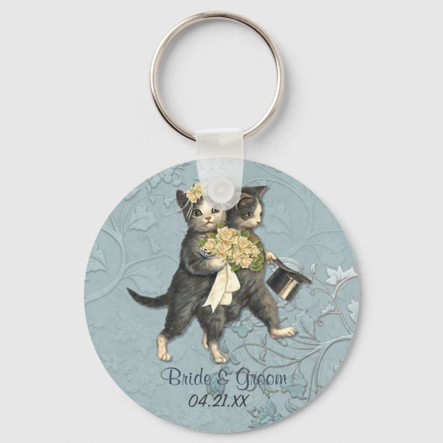 Wedding Cats Key Ring (Front)