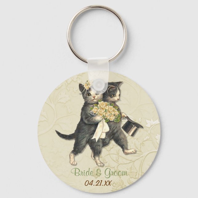 Wedding Cats Key Ring (Front)