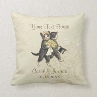 Wedding Cats Your Custom Text Cushion