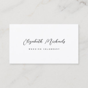 Wedding Celebrant clean minimalist Business Card