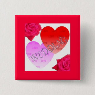 WEDDING CELEBRATION 15 CM SQUARE BADGE