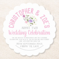 Wedding Celebration Party Invitation Ticket Paper 