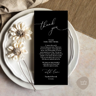 Wedding Celebration Place Setting Thank You Card