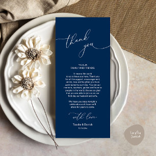 Wedding Celebration Place Setting Thank You Card