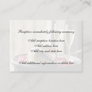 Wedding Celebration Reception Card