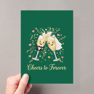 Wedding Celebration Toast Acrylic Invitations