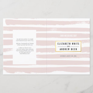 WEDDING CEREMONY cute pale pink brush strokes