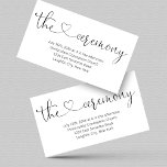 Wedding Ceremony Enclosure Card - Simple<br><div class="desc">A wonderfully simple background to communicate your wedding ceremony details.</div>