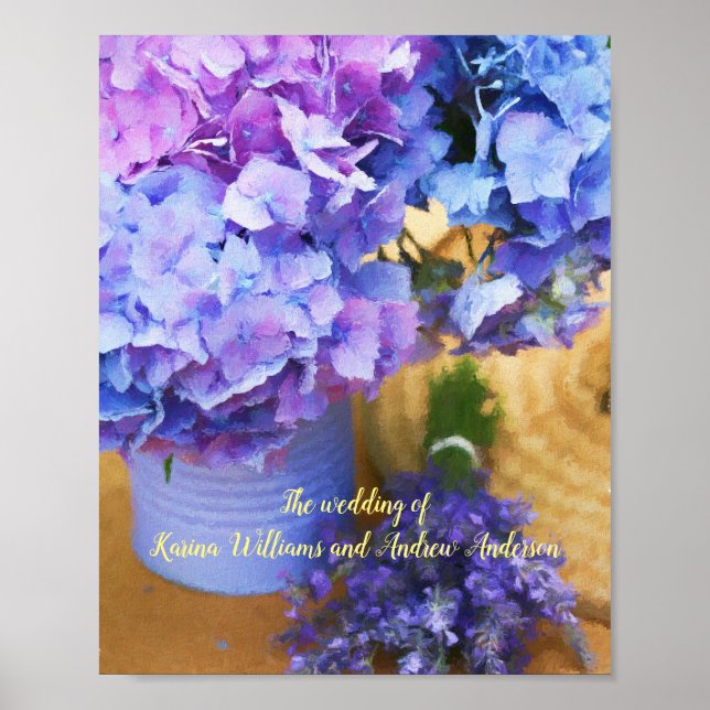 Wedding Ceremony Engagement Floral Flower Poster (Front)