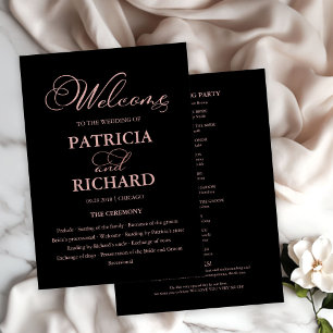 Wedding Ceremony Order of Service Elegant Program Programme