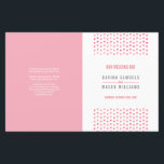 WEDDING CEREMONY PROGRAM boho pattern pink coral<br><div class="desc">A super modern program for your WEDDING CEREMONY. Wow your friends and family with this little number. Setup as a template it is simple for you to add your own details, or hit the customise button and you can add or change text, fonts, sizes etc TIP :: 1. To change/move...</div>