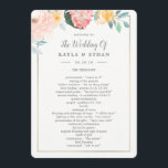 Wedding Ceremony Program Double Sided Blush Floral Programme<br><div class="desc">Simply beautiful and elegant wedding program. Design by © berryberrysweet . Printable digital files are available! Visit our website at www.berryberrysweet.com for more details!</div>