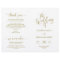 Wedding Ceremony Program, Elegant Script Gold