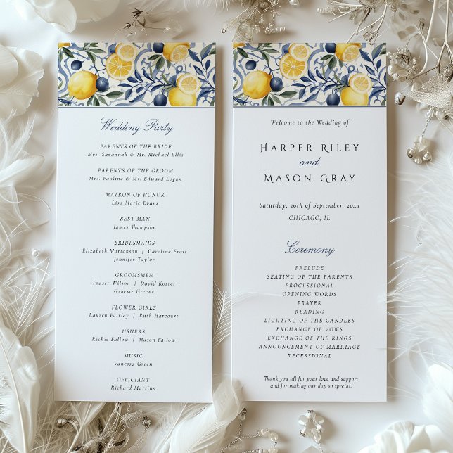 Wedding Ceremony Program Invitation (Creator Uploaded)