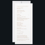 Wedding Ceremony Program Invitation<br><div class="desc">Designed to coordinate with for the «Arches Minimalist» Wedding Invitation Collection. To change details,  click «Details». To move the text or change the size,  font,  or colour,  click «Edit using Design Tool». View the collection link on this page to see all of the matching items in this beautiful design.</div>