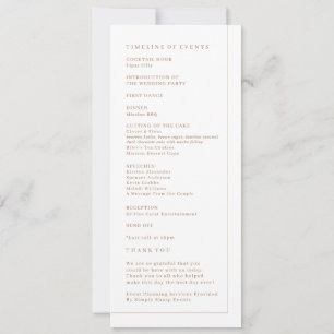 Wedding Ceremony Program Invitation