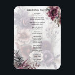 Wedding Ceremony Program Magnet<br><div class="desc">Elegant purple, pink, and maroon floral Wedding Ceremony Program A stunning array of flowers in shades of purple, pink, and maroon. The intricate details of the petals and centres create a sense of elegance and beauty. The flowers are complemented by delicate leaves and stems in muted tones, adding a touch...</div>