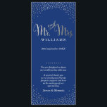 WEDDING CEREMONY PROGRAM mini silver confetti navy Programme<br><div class="desc">NOTE - the silver confetti look is a printed picture A super stylish flat CEREMONY PROGRAM design for your WEDDING. Wow your friends and family with this little number ;DSetup as a template it is simple for you to add your own details, or hit the customise button and you can...</div>