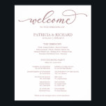 Wedding Ceremony Program Rose Gold Script Sign<br><div class="desc">Wedding Ceremony Program Rose Gold Script Sign</div>