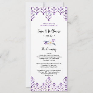 Wedding Ceremony Program Template