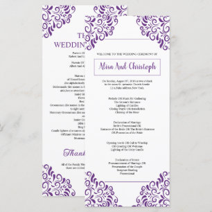 Wedding Ceremony Program Template
