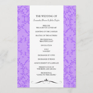 Wedding Ceremony Programs Programme