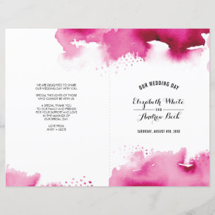 WEDDING CEREMONY stylish chic watercolor pink