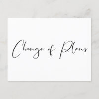 Wedding Change of Plans Elegant