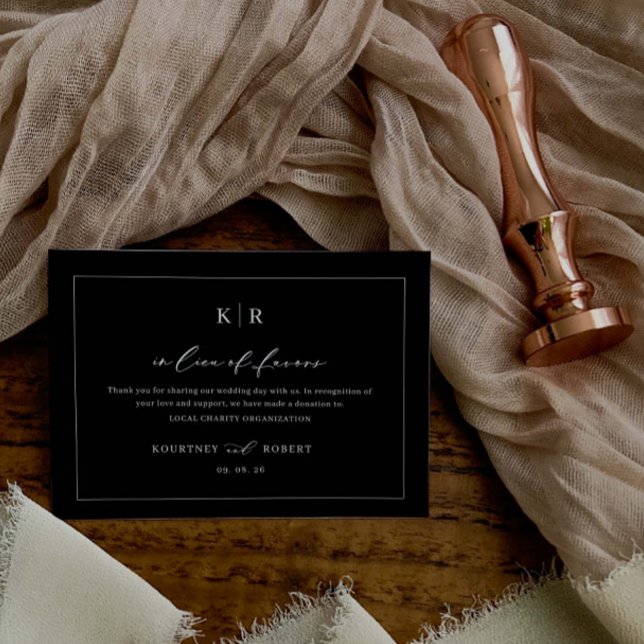 Wedding Charity In Lieu of Favours Enclosure Card (Creator Uploaded)