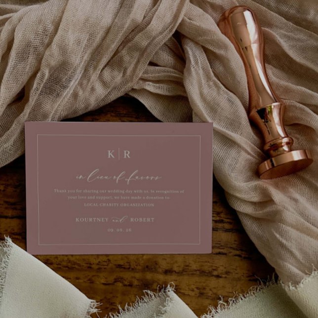 Wedding Charity In Lieu of Favours Enclosure Card (Creator Uploaded)