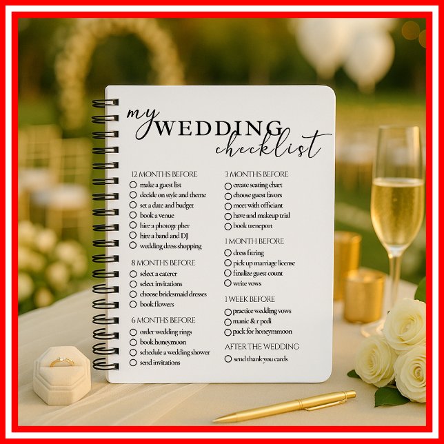 Wedding Checklist Planner Modern Elegant  (Creator Uploaded)