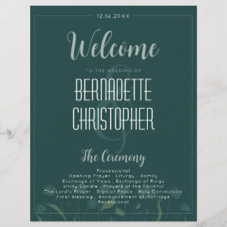Wedding Chic Modern Elegant Simple Green Emerald