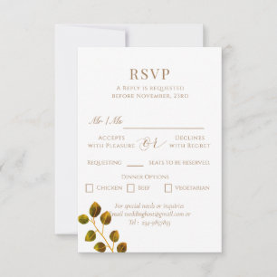 Wedding Chic Monogram RSVP Card
