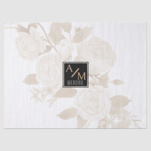 Wedding Chic Monogram White Tissue Paper