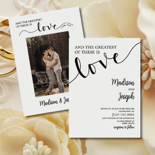 Wedding Christian Elegant Simple Typography Invitation