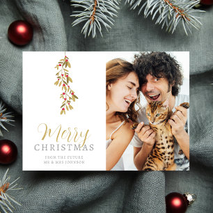 Wedding Christmas Exquisite Holly Branches Photo Save The Date