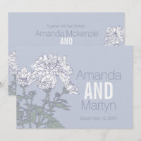 Wedding chrysanthemum white flower wedding invites