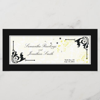 Wedding Church Program - Delicate Yellow Flowers Programme