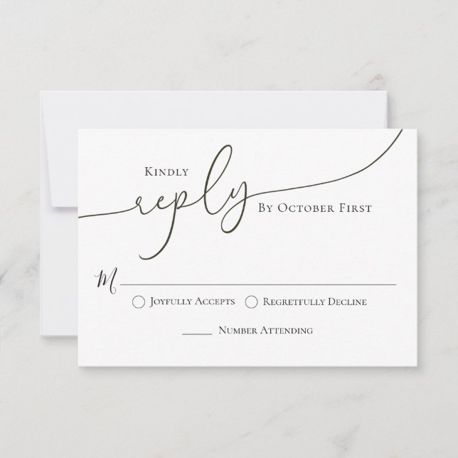 Wedding Classic Response Calligraphy Script (Front)