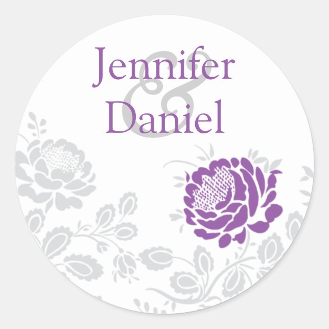 Wedding Classic Round Sticker (Front)