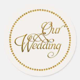 Wedding Classic Round Sticker