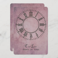 wedding clock with no hands invite