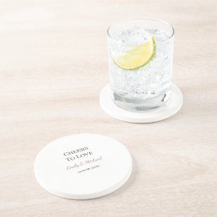 Wedding Coasters   Cheers To Love Favour