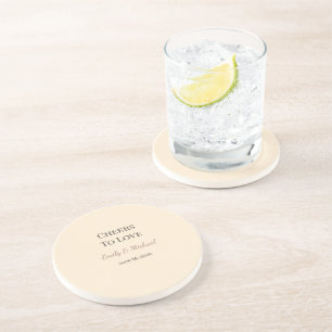 Wedding Coasters   Cheers To Love Favour