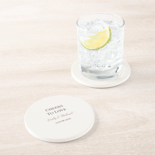 Wedding Coasters   Cheers To Love Favour