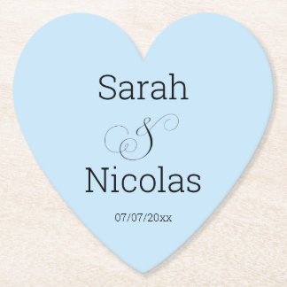 Wedding coasters personalised minimalist